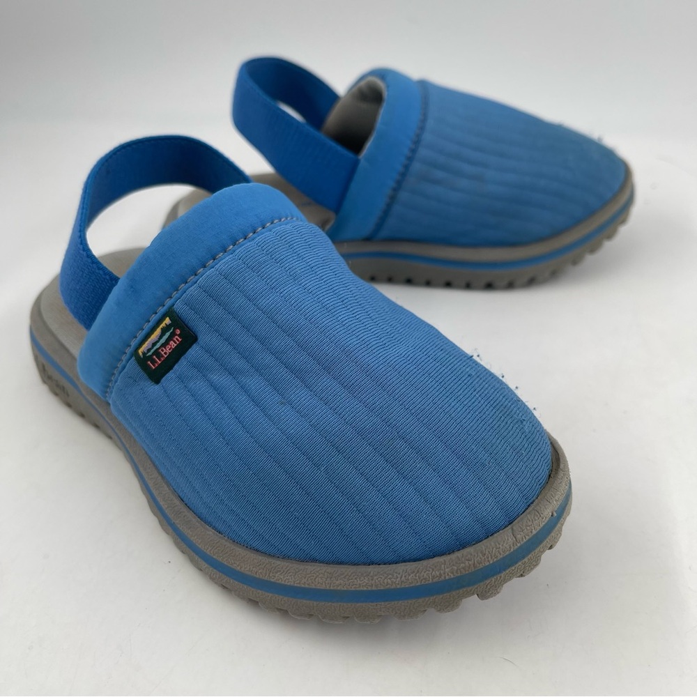LL Bean Unisex Kids Blue Mule Slippers Sandals - Size 10/11 - Picture 2 of 11